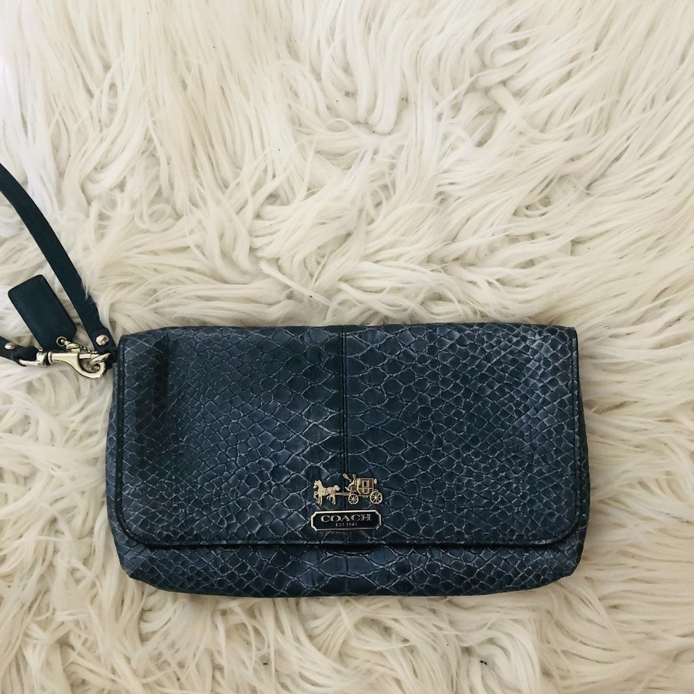 COACH - Navy Blue Wristlet